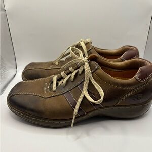 Skechers Y2K Casual Brown Leather Upper Shoes (SN 4400) Lace Up Men’s Size 11